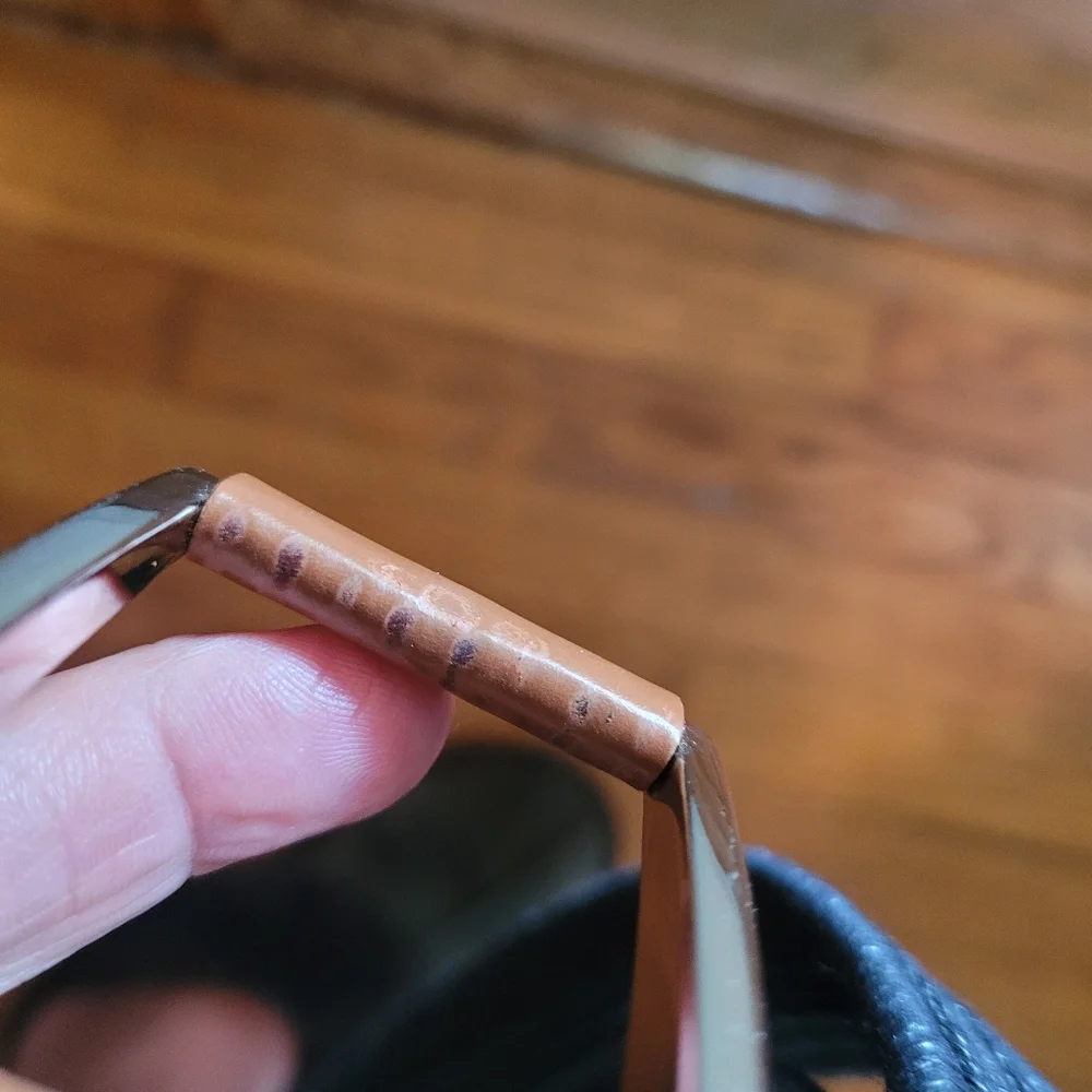 Torino woven cotton & leather belt Size 44, unisex